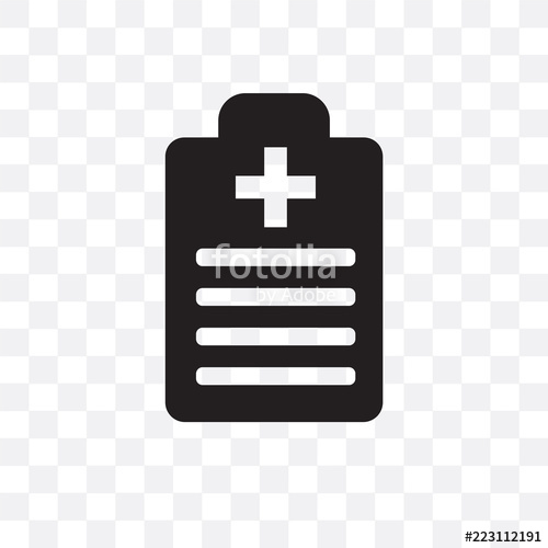 500x500 Medical Records Icon Isolated On Transparent Background Simple