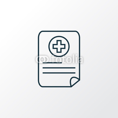 400x400 Medical Report Icon Line Symbol Premium Quality Isolated