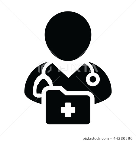 450x468 Medical Report Icon Vector With Male Doctor Symbol