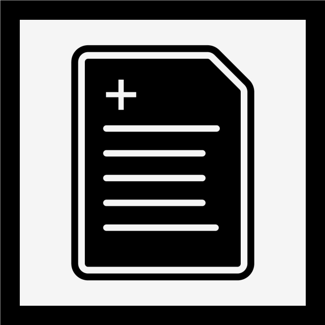 640x640 Vector Report Icon, Medical Document, Medical Report, Medical