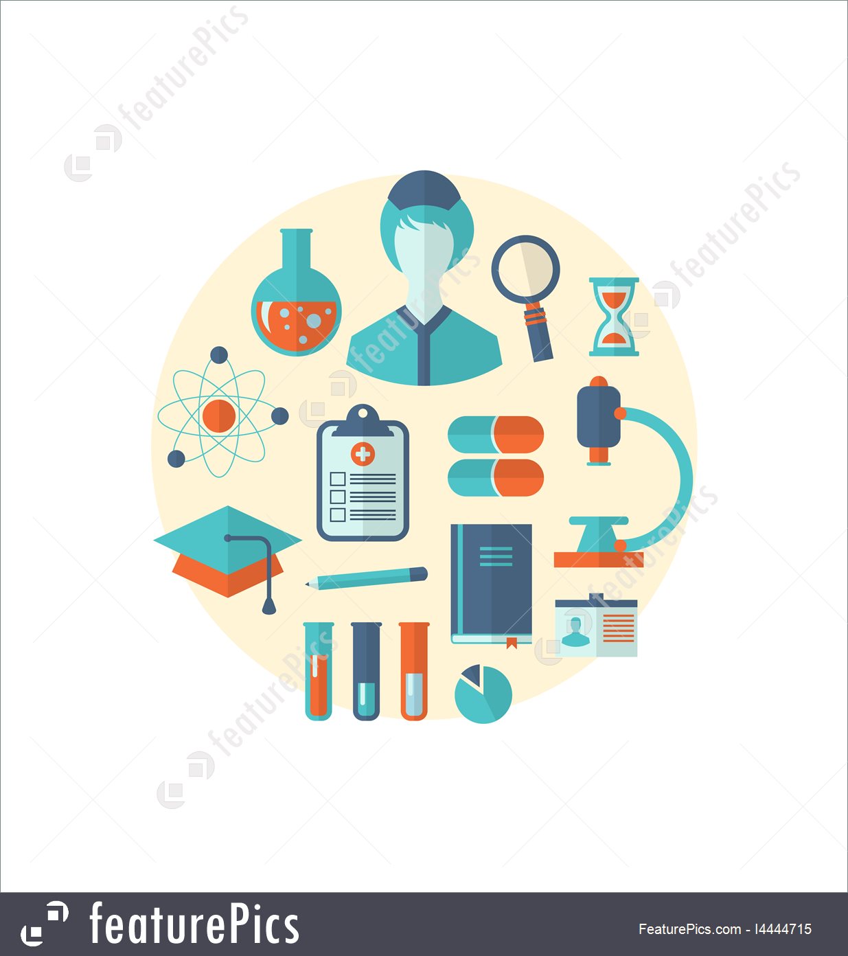 1235x1392 Medical Research Icons Stock Illustration