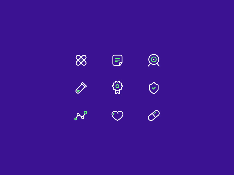 800x600 Medical Research Icon Set