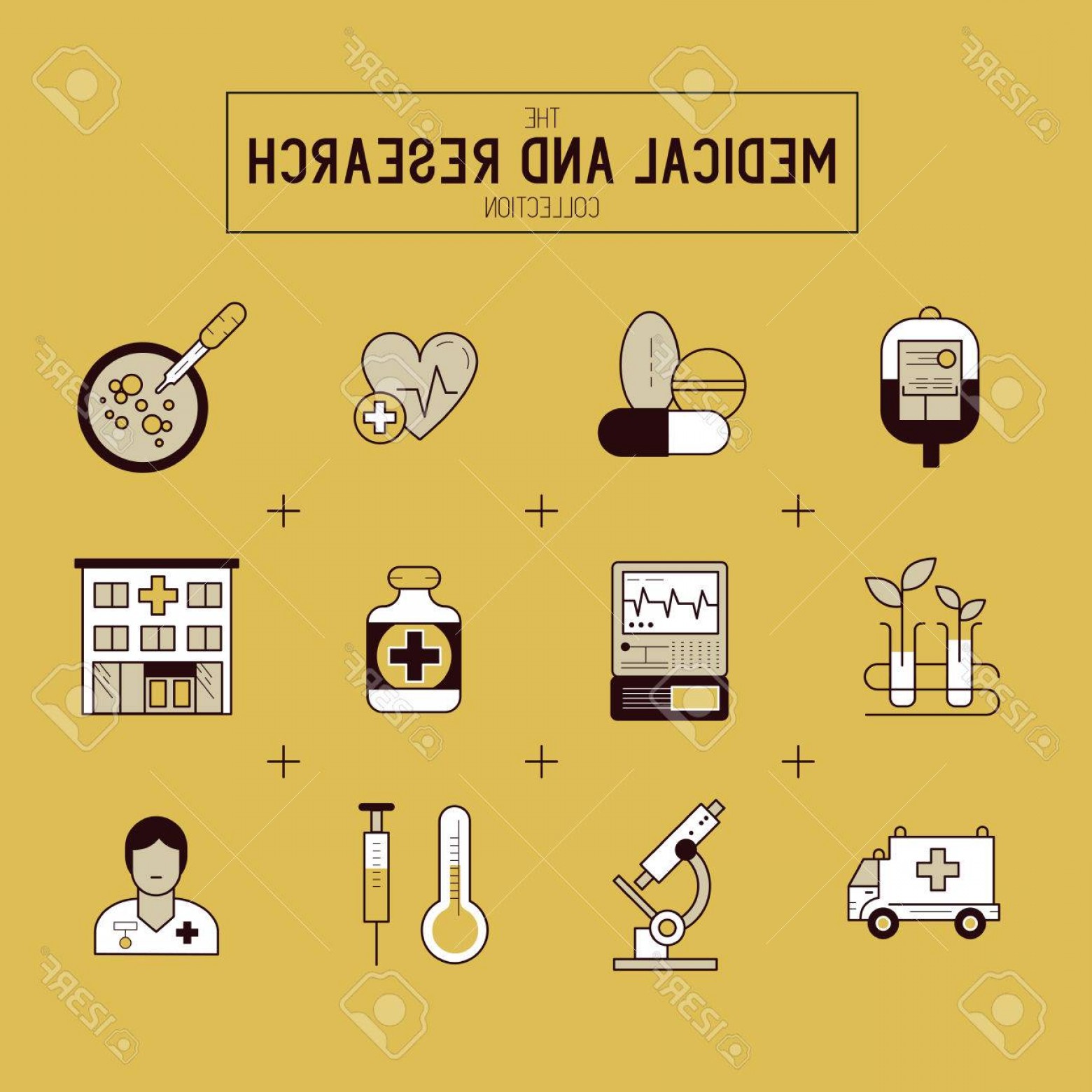 1560x1560 Photostock Vector Medical And Research Icon Set A Collection