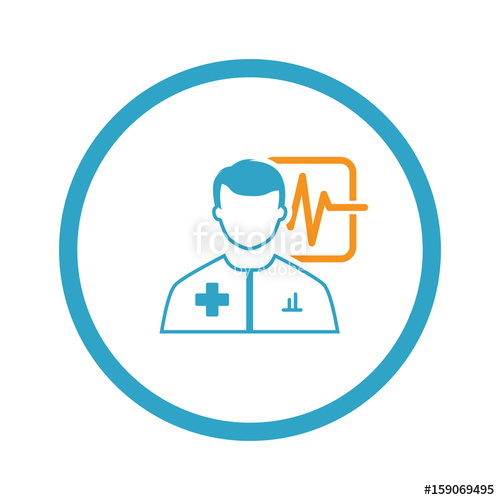 500x500 Doctor Consultation And Medical Services Icon Flat Design Stock