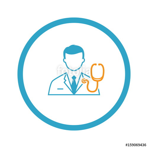 500x500 Doctor And Medical Services Icon Flat Design Stock Image