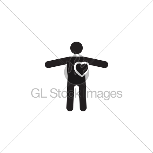 500x500 Heart Care And Medical Services Icon Flat Design Gl Stock Images