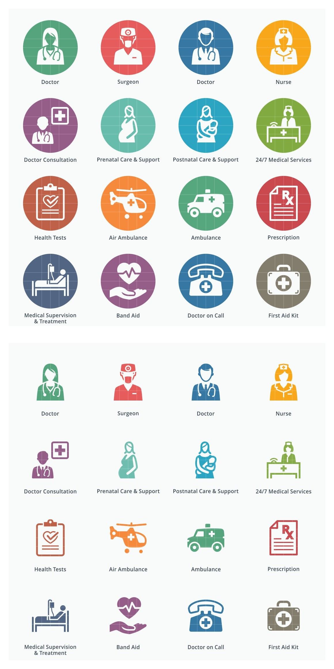 1160x2320 Medical Services Icons Set