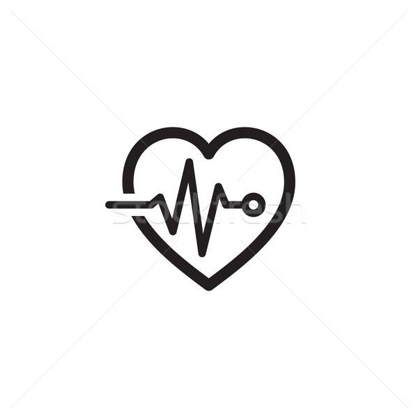 600x600 Cardiogram And Medical Services Icon Flat Design Vector
