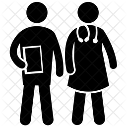 256x256 Medical Staff Icon Of Glyph Style