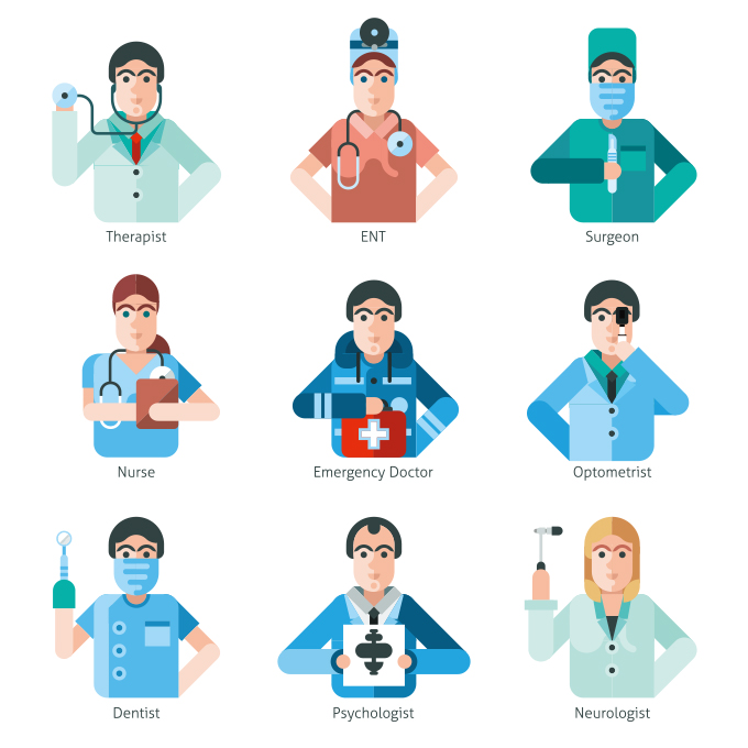 680x680 Preview Medical Staff Icons Vector