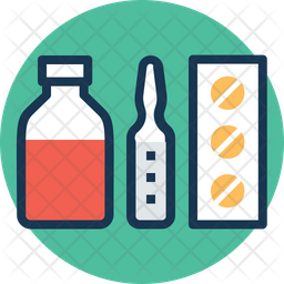 256x256 Medication Icon Of Colored Outline Style