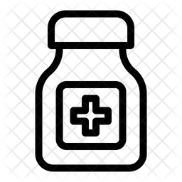 256x256 Medicine Bottle Icon Of Line Style