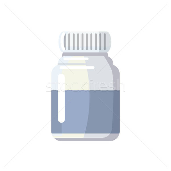 600x600 Medicine Bottle Icon, Cartoon Style Vector Illustration Ivan