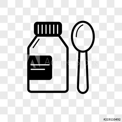 500x500 Syrup Medicine Bottle Vector Icon On Transparent Background, Syrup