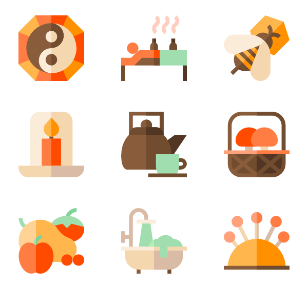 600x564 Herbal Medicine Icons