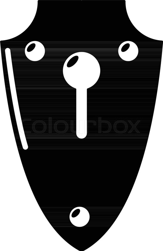 521x800 Lock Medieval Icon Simple Stock Vector Colourbox