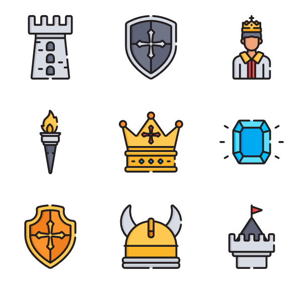 600x564 Medieval Castle Icons