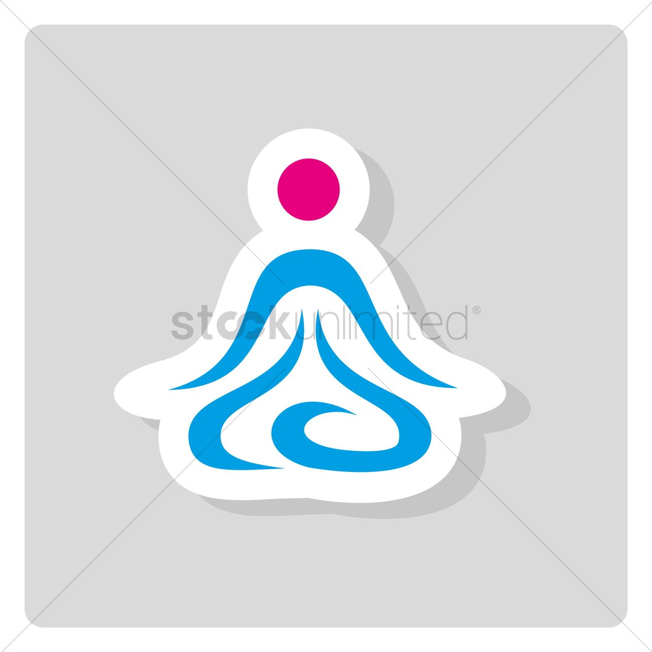1300x1300 Meditation Icon Vector Image