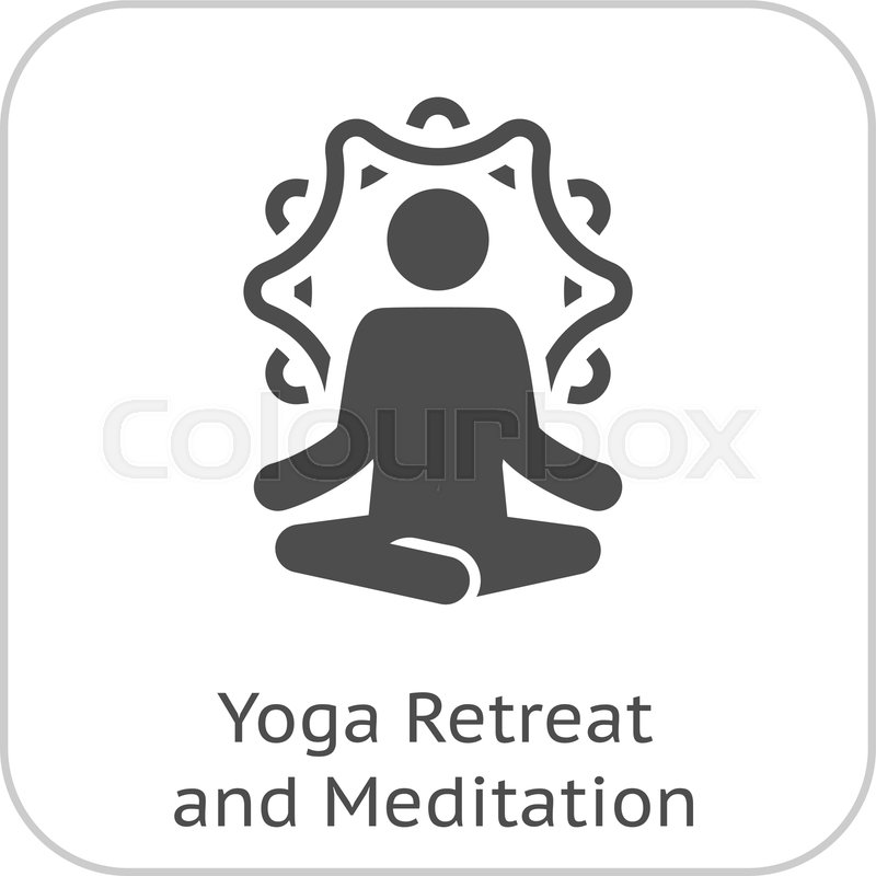 800x800 Yoga Retreat And Meditation Icon Flat Stock Vector Colourbox