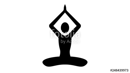 500x282 Yoga Icon Yoga Logo Vector Design Meditation Logo, Meditation
