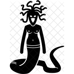 256x256 Medusa Icon Of Glyph Style