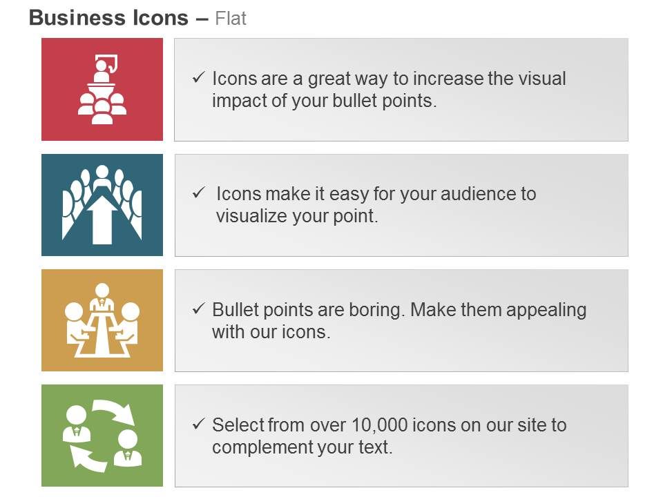 960x720 Business Conference Meeting Agenda Discussion Sharing Ppt Icons