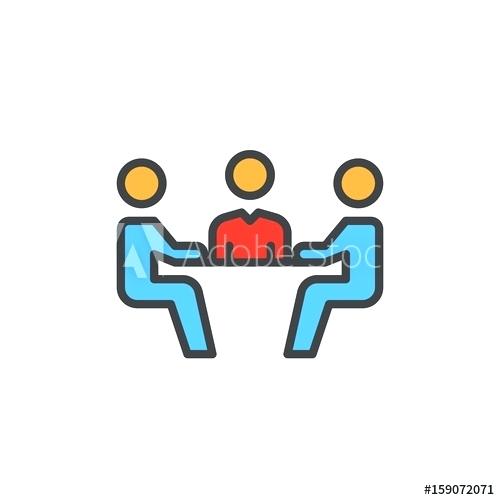 500x500 Set Of Outline Vector Icons Includes Such As Business Meeting