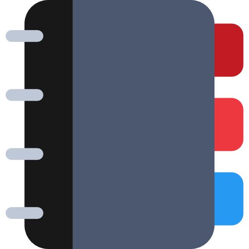 512x512 Bookmarks, Notebook, Notepad, Agenda, Education, Writing, Meeting Icon