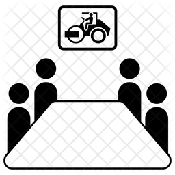 256x256 Meeting Room Icon Of Glyph Style