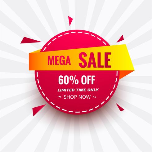 490x490 Mega Sale Banner Colorful Creative Circle Icon Design