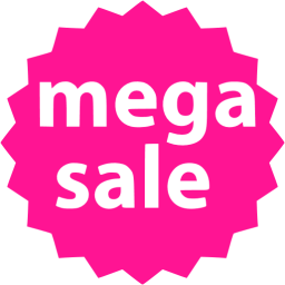 256x256 Deep Pink Mega Sale Badge Icon