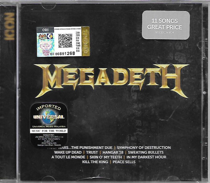 882x768 Megadeth Icon Greatest Hits Imported Cd