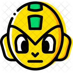 256x256 Megaman Icon Of Colored Outline Style