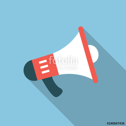 Bullhorn Flat Icon Concept Stock Image And Royalty Free Vector 500x500 Bullhorn Flat Icon Concept Stock Image And Royalty Free Vector