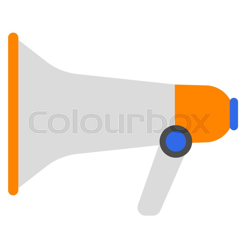 Megaphone, Loudspeaker Flat Icon, Stock Vector Colourbox 800x800 Megaphone, Loudspeaker Flat Icon, Stock Vector Colourbox