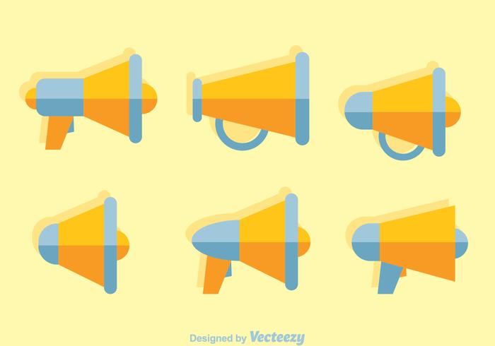 Megaphone Flat Icon Vectors 700x490 Megaphone Flat Icon Vectors