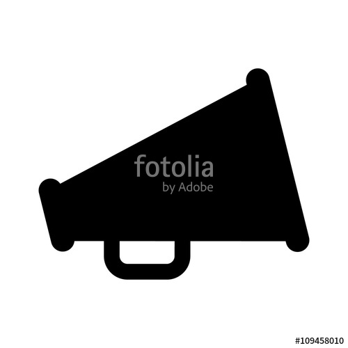 Megaphone Loudspeaker Flat Icon For Apps And Websites Stock Image 500x500 Megaphone Loudspeaker Flat Icon For Apps And Websites Stock Image