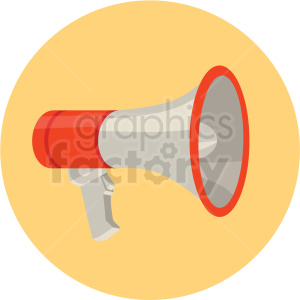 Megaphone Speaker Vector Flat Icon Clipart With Circle Background 300x300 Megaphone Speaker Vector Flat Icon Clipart With Circle Background