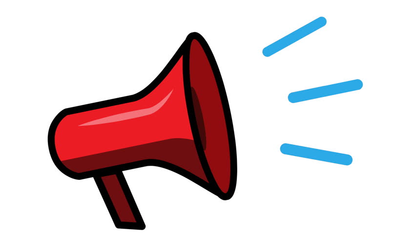 852x480 Megaphone Icon Video Animation Attention Stock Footage Video