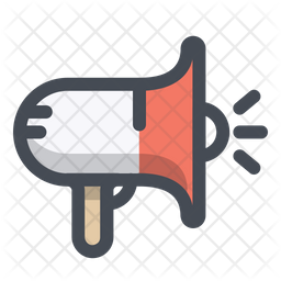 256x256 Megaphone Icon Of Colored Outline Style
