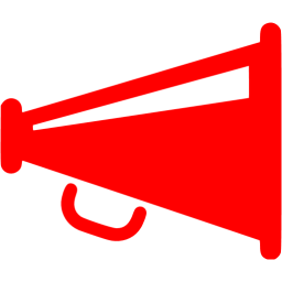 256x256 Red Megaphone Icon