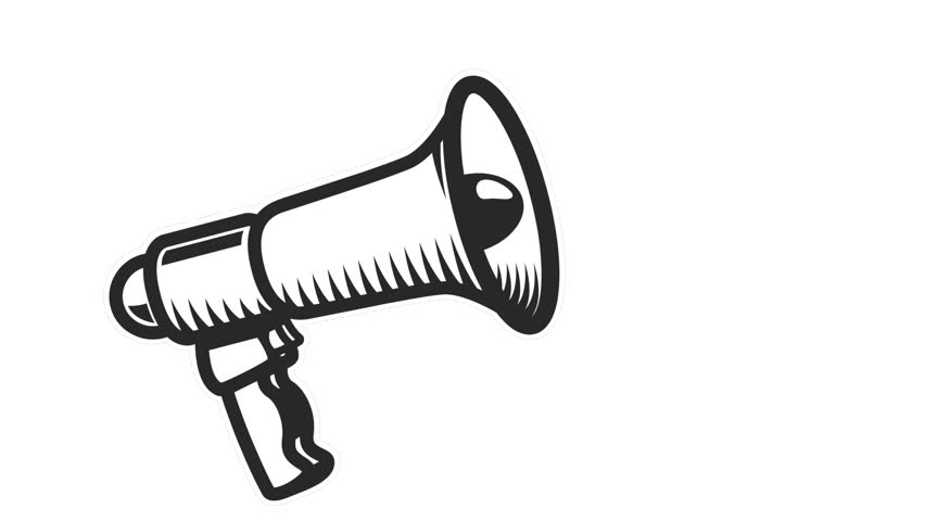 Megaphone Icon Video Animation Attention Stock Footage Video 852x480 Megaphone Icon Video Animation Attention Stock Footage Video