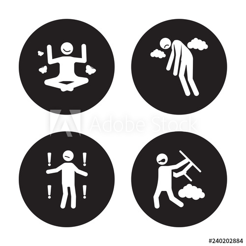 Vector Icon Set Motivated Human, Meh Miserable Mad Human 500x500 Vector Icon Set Motivated Human, Meh Miserable Mad Human
