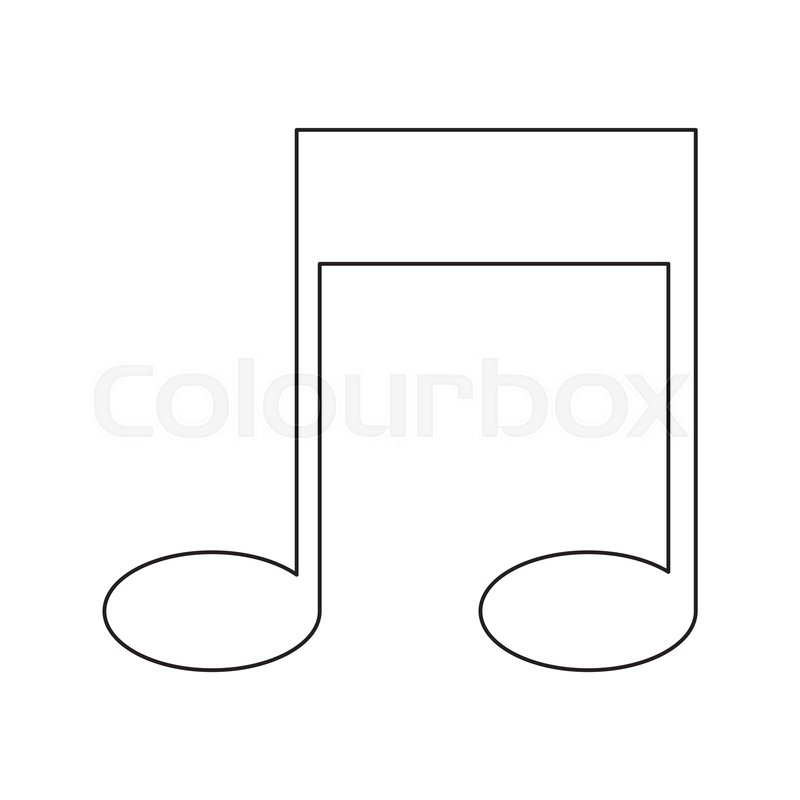 800x800 Note Music Sound Melody Icon Vector Stock Vector Colourbox