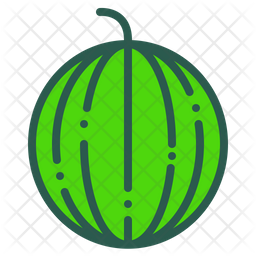 256x256 Melon Icon Of Colored Outline Style