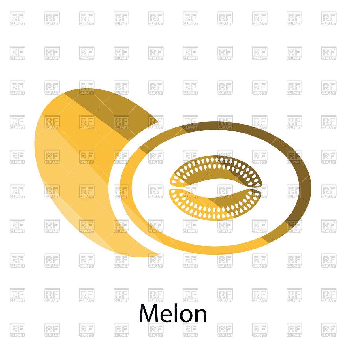 1200x1200 Flat Color Design Of Melon Icon Vector Image Of Food And Beverages