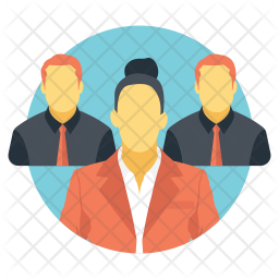 256x256 Team Member Icon Of Flat Style