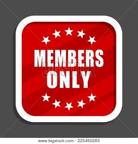 450x470 Members Only Icon Flat Design Square Internet Banner