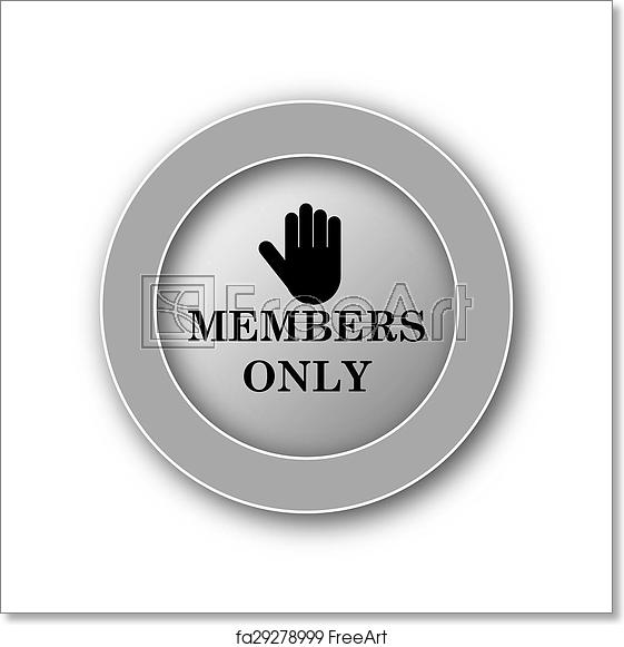 561x581 Free Art Print Of Members Only Icon Members Only Icon Internet