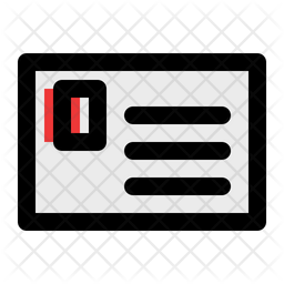 256x256 Member Card Icon Of Colored Outline Style